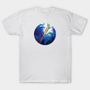 Rainbow Gemstones Underwater Diving World Art T-Shirt